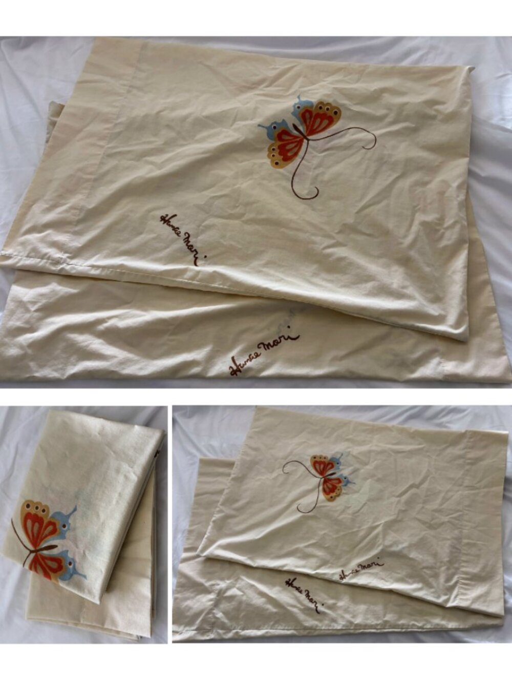 2-Piece Vintage Butterfly Pillowcase Set